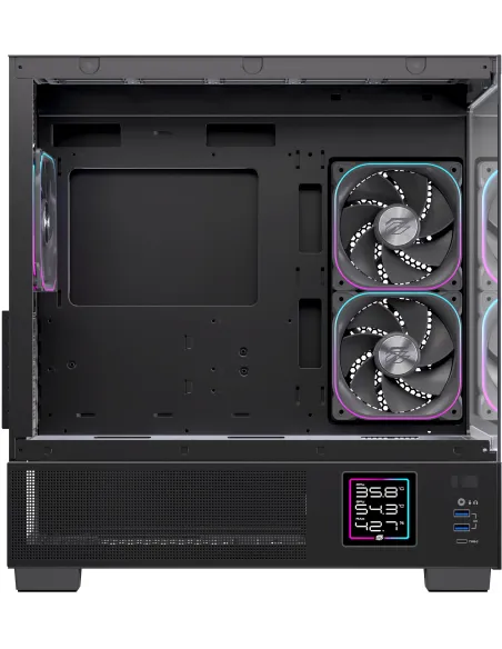 Caja micro ATX Einarex PRISMA SM501D RGB Black (USB-C)
