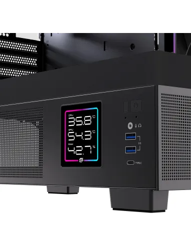 Caja micro ATX Einarex PRISMA SM501D RGB Black (USB-C)
