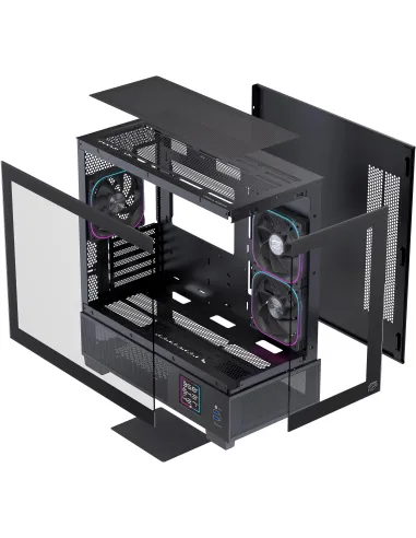 Caja micro ATX Einarex PRISMA SM501D RGB Black (USB-C)