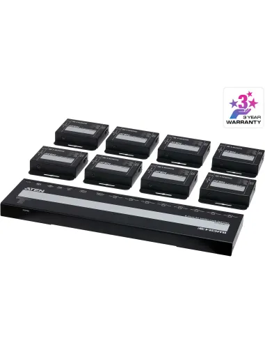 ATEN VS1828KIT-AT-G Splitter HDMI 1×8 por Cat 6 de 8 Puertos con Receptores