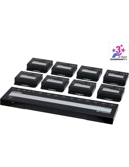 ATEN VS1828KIT-AT-G Splitter HDMI 1×8 por Cat 6 de 8 Puertos con Receptores