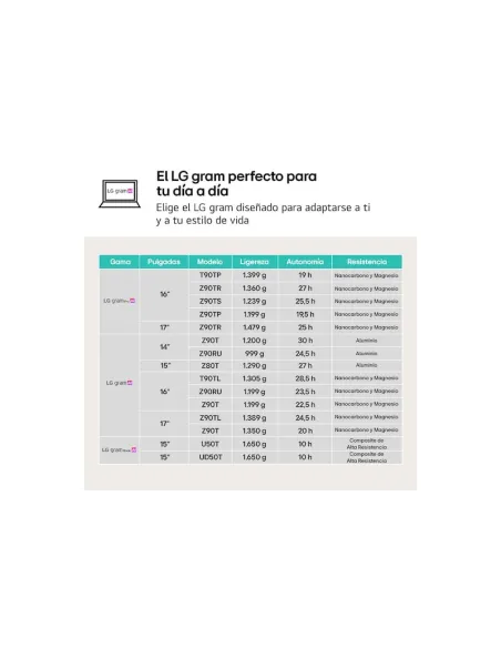 Portátil LG gram 14ZD90T-G.AX88B – 14" WUXGA