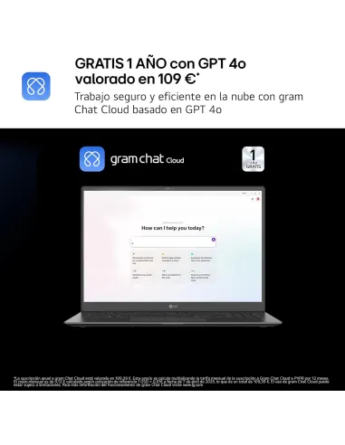 LG gram 14Z90T-G.AD8BB · portátil 14 pulgadas