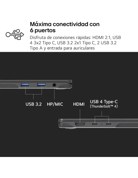 LG gram 14Z90T-G.AD8BB · portátil 14 pulgadas