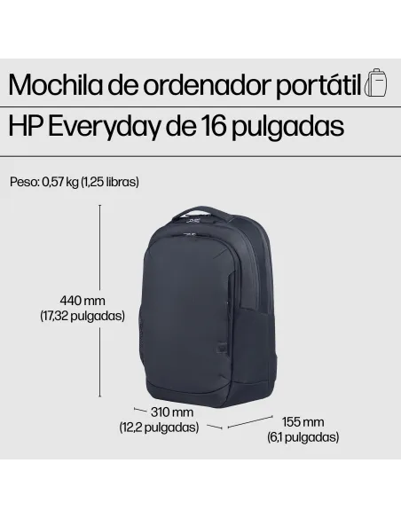 Mochila para portátil HP Everyday Gris 16 Pulgadas