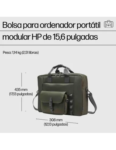 HP Maletín para portátil 15.6" verde/gris