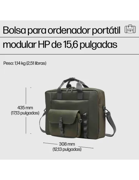 HP Maletín para portátil 15.6" verde/gris