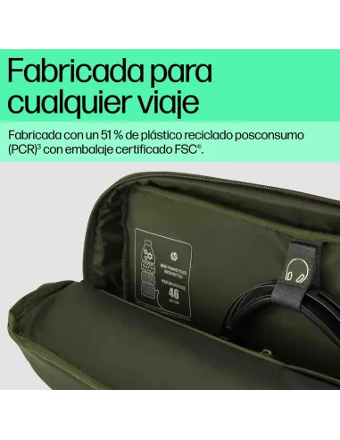 HP Maletín para portátil 15.6" verde/gris
