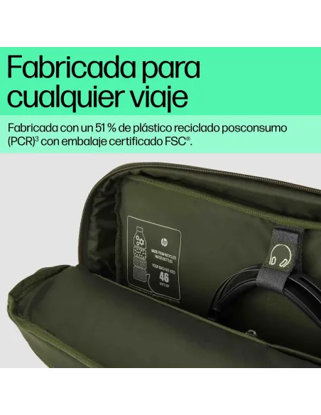 HP Maletín para portátil 15.6" verde/gris
