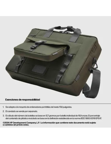 HP Maletín para portátil 15.6" verde/gris