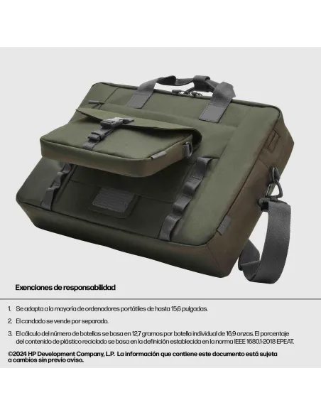 HP Maletín para portátil 15.6" verde/gris