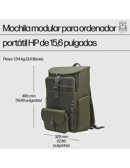 HP Mochila Modular para Portátil 15,6"  Verde/Gris