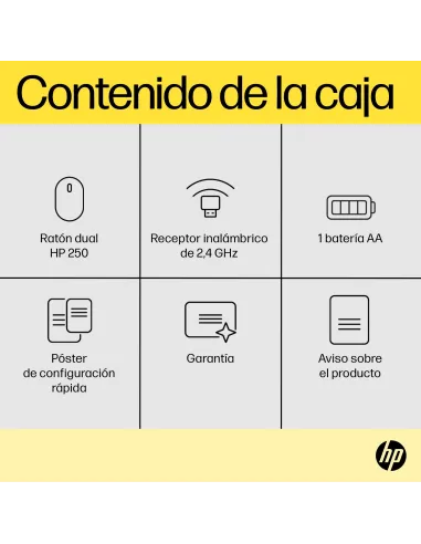 Ratón inalámbrico HP 250 Negro