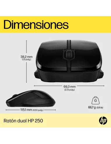 Ratón inalámbrico HP 250 Negro