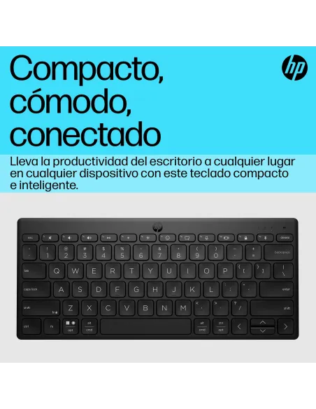 Teclado inalámbrico Bluetooth multidispositivo HP 350 Negro