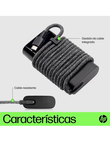 Cargador portátil HP USB-C de 65 W compacto