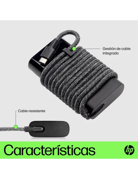 Cargador portátil HP USB-C de 65 W compacto