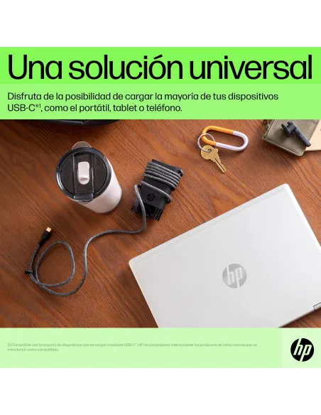 Cargador portátil HP USB-C de 65 W compacto