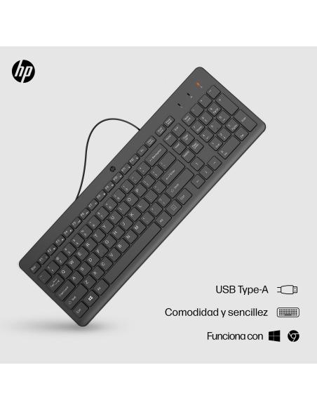 HP 150 Teclado USB Negro