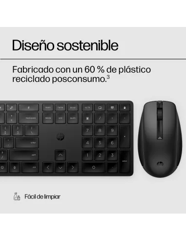 HP 650 combo teclado y ratón inalámbricos negro