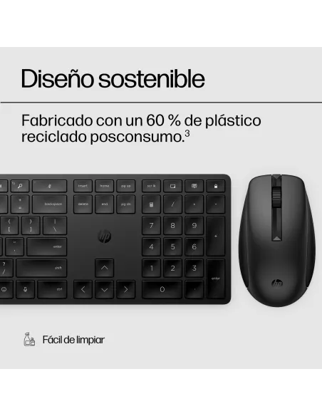HP 650 combo teclado y ratón inalámbricos negro