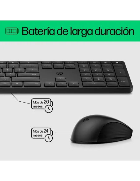 HP 650 combo teclado y ratón inalámbricos negro