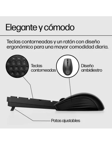 HP 650 combo teclado y ratón inalámbricos negro