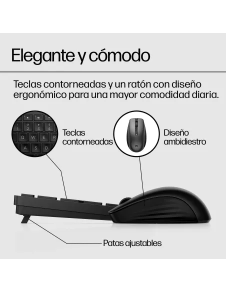 HP 650 combo teclado y ratón inalámbricos negro