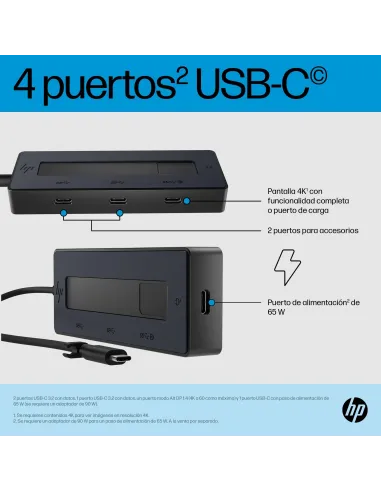 HP hub USB-C multipuerto 4K 10 Gbps