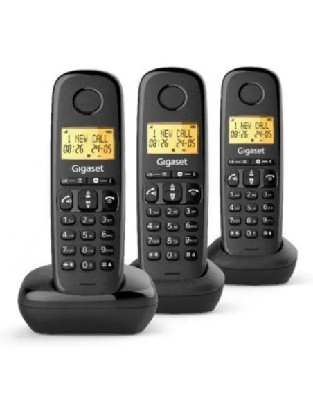 Gigaset Basic 100 Trio Negro Teléfono DECT Inalámbrico