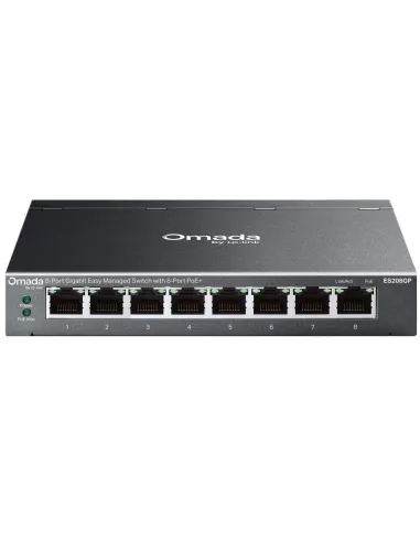 TP-Link Omada ES208GP Switch PoE+ 8 puertos Gestionado L2 Gigabit Ethernet Negro