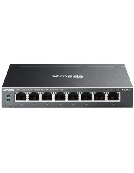 TP-Link Omada ES208GP Switch PoE+ 8 puertos Gestionado L2 Gigabit Ethernet Negro