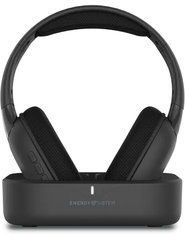 Energy Sistem SoundReel TV Negros Headphones de TV con Base de Carga y conexión RF