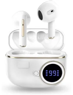 Energy Sistem Charge View Blancos Auriculares TWS con Display indicador de Nivel de Carga de batería-MAUAMI1343