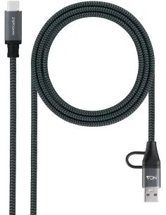 Nanocable 10.01.4111-COMB Cable USB 3.2 Gen 2x2 20Gbps 100W USB-C + USB-A a USB-C 1M-CABL64518