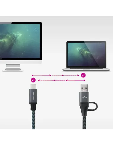 Cable USB Nanocable 10.01.4111-COMB