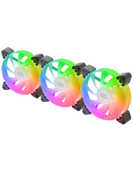 Kit ventiladores ARGB Mars Gaming MF-3A negro