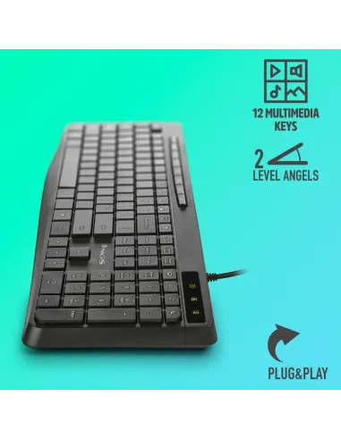 Teclado NGS Spectra USB ultrafino silencioso