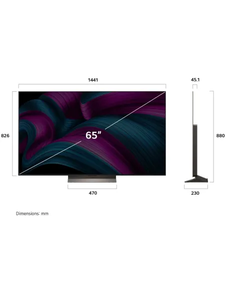 Monitor Curvo LG OLED evo AI OLED65C56LB 65" 4K Ultra HD
