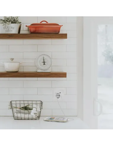 Toma de corriente: Nanocable 10.35.0011 Schuko con USB QC/PD