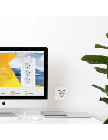Toma de corriente: Nanocable 10.35.0011 Schuko con USB QC/PD