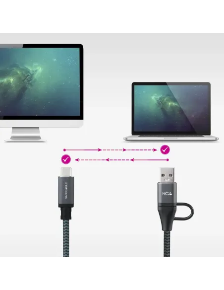 Cable USB 3.2 Gen 2x2 Nanocable 10.01.4113-COMB