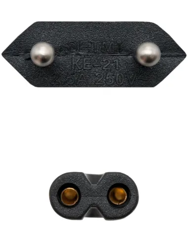 Nanocable 10.22.0402-L200 CEE7/16 a C7 2 m negro