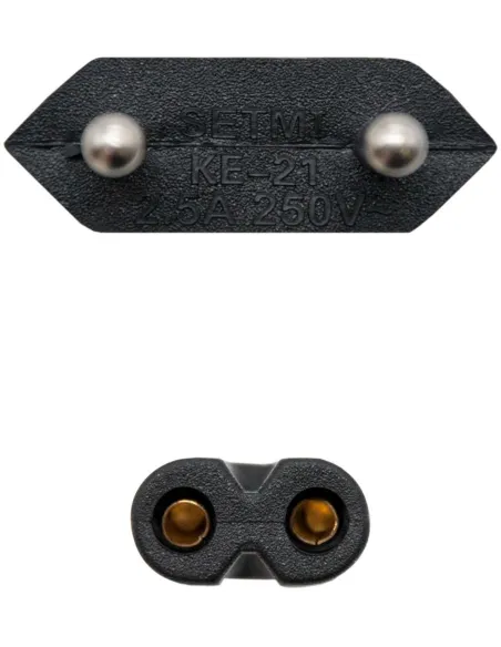 Nanocable 10.22.0402-L200 CEE7/16 a C7 2 m negro