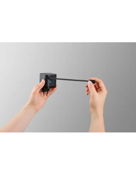 Cargador: Intenso W65ACIC negro GaN 65W 3 puertos