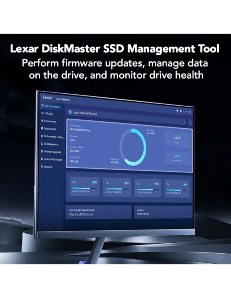 SSD interno: Lexar NQ780 512 GB PCIe 4.0 NVMe