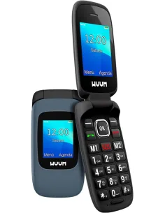 WUUM Clap Titanium Teléfono Móvil de Tapa con Doble Pantalla Batería 800mAh-NTETMM0083