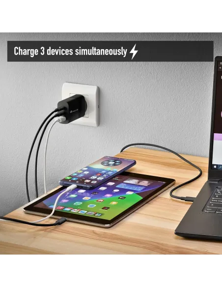 NGS BUD 65W: cargador GaN 65W 2 USB-C + USB-A