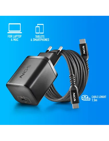 Cargador: NGS BUD 65W-H GaN 65 W USB-C