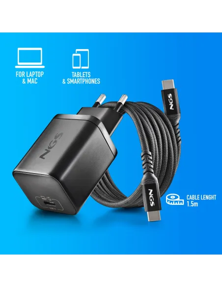 Cargador: NGS BUD 65W-H GaN 65 W USB-C